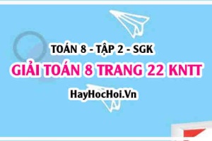 Giải Toán 8 trang 22 tập 2 Kết nối tri thức